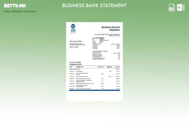 модерен стил Заеднички развој на фирмата изјава за сметка Шаблон Word и PDF Шабл